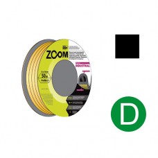 Уплотнитель гаражный "D" самоклеящийся 12х10 мм ZOOM INDUSTRIAL