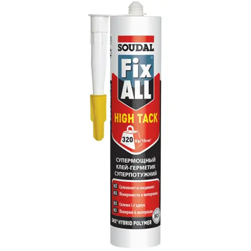 Клей-герметик гибридный "Soudal" Fix All High Tack белый 290 мл
