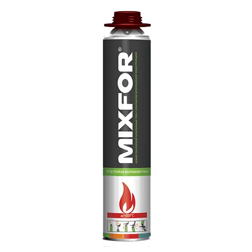 Огнеупорная монтажная пена MIXFOR - FoamProFireResistant, 750 мл