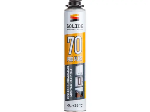 Пена монтажная профессиональная всесезонная SOLIDE Foam Pro Plus 70 (750мл)