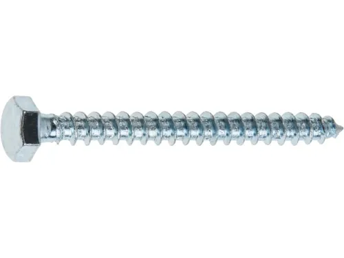 Шуруп 6х50 мм шестигр. головка, цинк, DIN 571 (10 шт в зип-локе) STARFIX